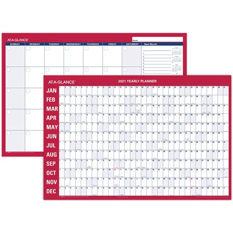 At A Glance Erasablereversible Yearly Wall Planner Aagpm2828
