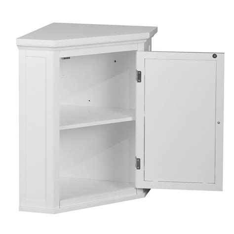 1 Door Corner Wall Cabinet In White Elg 587