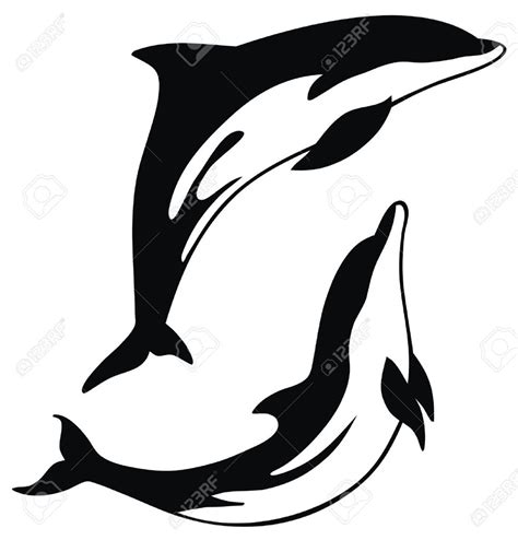Delphine Dolphin Silhouette Dolphin Drawing Silhouette Art