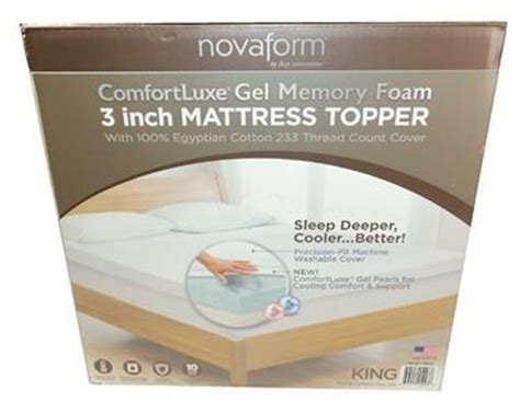 Sleep innovations & novaform mattresses (made in usa) consist of memory foam over support foam (most models) over base sleep innovation & novaform mattress ratings sleep innovations company ratings key comparisons model ratings, prices, specs firmness. NEW! Novaform 3" Memory Foam Mattress Topper King Sleep ...