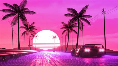 341216 Car Outrun Out Run Synthwave Retrowave