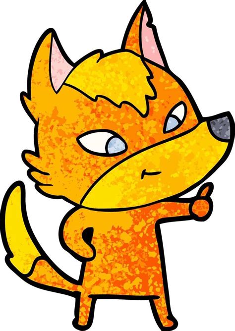 Retro Grunge Texture Cartoon Cute Fox 14048000 Vector Art At Vecteezy