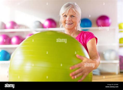 Seniors Doing Fitness Exercises Stock Photo Alamy