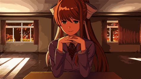 Just Monika Giving You A Sweet Smile Rddlc