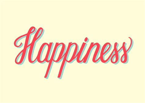 Handwritten style of Happiness typography - Download Free Vectors ...