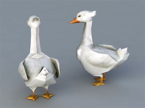 White Ducks 3d Model 3ds Max Files Free Download Modeling 39703 On Cadnav