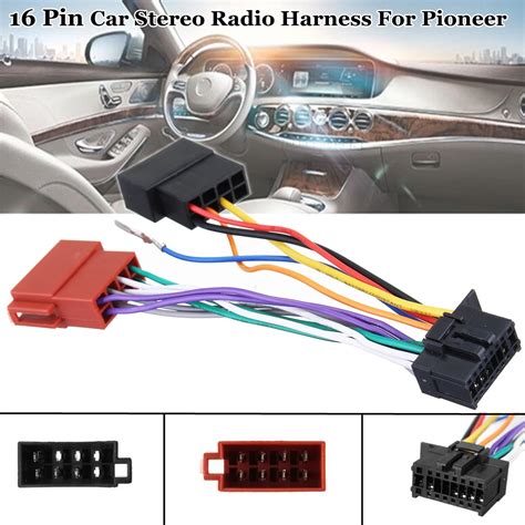 Car Stereo Radio Player Iso Wiring Harness Connector 16pin For Pioneer