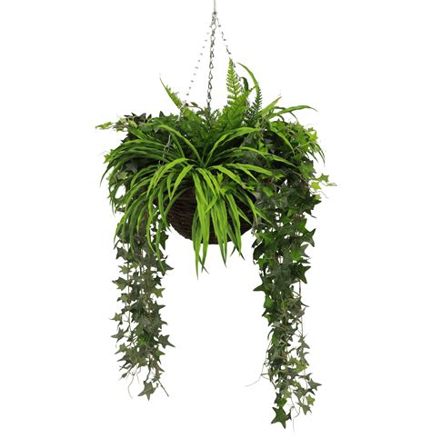 Artificial Foliage Hanging Basket | Blooming Artificial