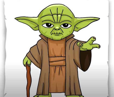 How To Draw Yoda Step By Step Master Yoda Drawing