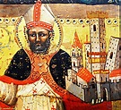 Cristoforo da Bologna (att. tra XIV- XV secolo) - San Petronio con il ...