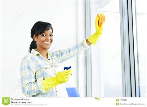 The vulva is the external part of the female genitalia. Smiling Woman Cleaning Windows Stock Photo - Image of ...