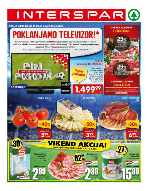 Katalog Akcija Interspar 08 06 14 06 2016 By Akcijahr Issuu