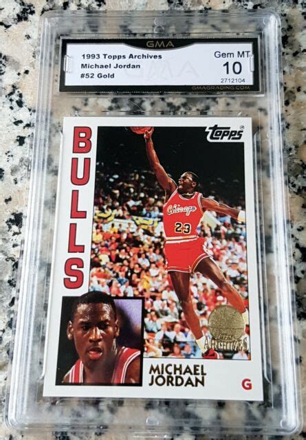 Michael Jordan 1984 Topps Glossy Gold Sp Rookie Card Rc Gem Mint 10