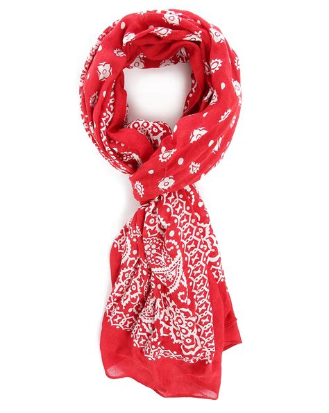 Denim And Supply Ralph Lauren Red Bandana Print Scarf In Red For Men Lyst