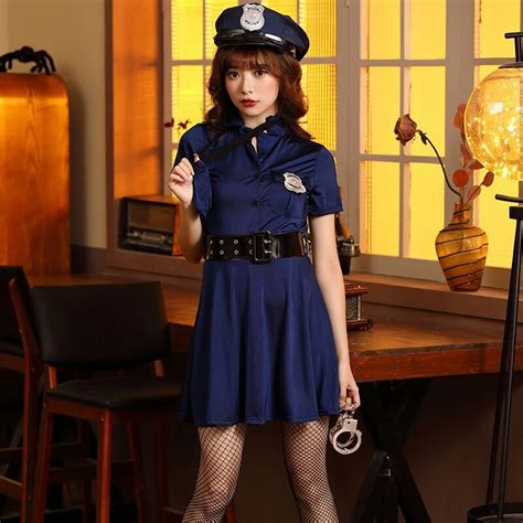 Sexy Cop Police Officer Costume Fancy Dress Policewoman Uniform