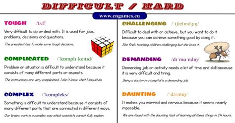 Hard Difficult Infographic Fb Games To Learn English Games To Learn