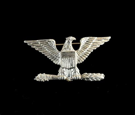 Wwii Sterling Army Usmc Colonel Rank War Eagle Shoulder Insignia