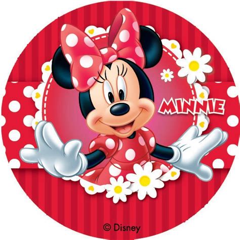 Minnie Contour Rouge 20 Cm Azyme Happy Patisserie