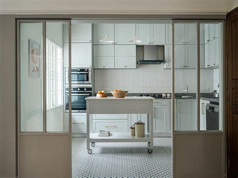 Efficient And Elegant Sliding Doors For A Functional Kitchen