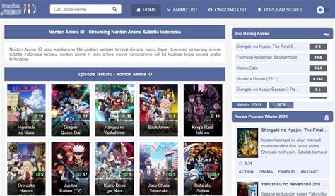 5 Situs Nonton Dan Download Anime Sub Indo Paling Mudah Dan Nyaman