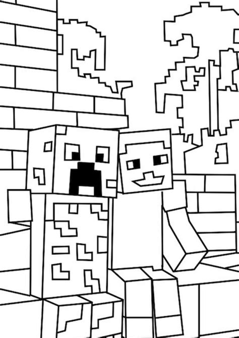 Minecraft Village Coloring Pages Free Printable Minecraft Coloring