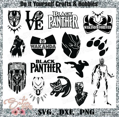 Black Panther New Set Design Svg Files Cricut Silhouette Studio
