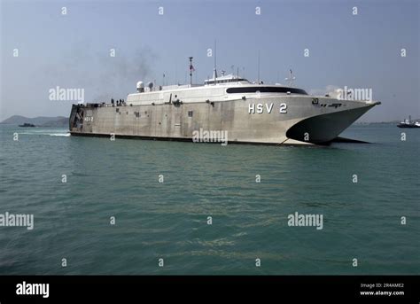 Us Navy The High Speed Vessel Two Hsv 2 Swift Prepares To Dock At The