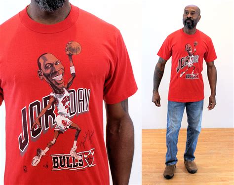 S Michael Jordan T Shirt M Signature Chicago Bulls Vintage Etsy