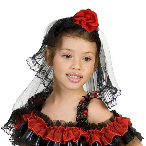 Red Rose Spanish Dancer Headpiece Halloween Costume Ideas 2023