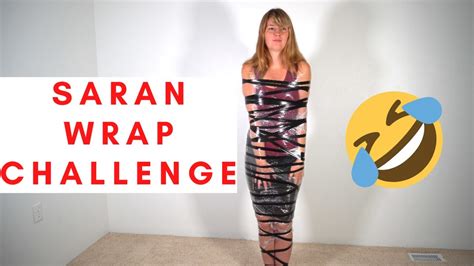 saran wrap escape the tape challenge youtube