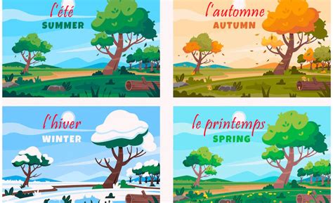 Names Of The Seasons In French Les Saisons