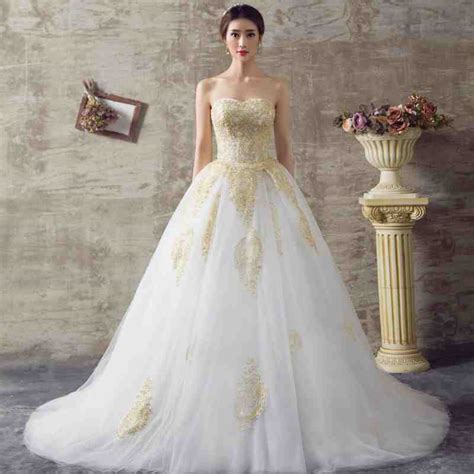 White And Gold Wedding Dress Wedding And Bridal Inspiration