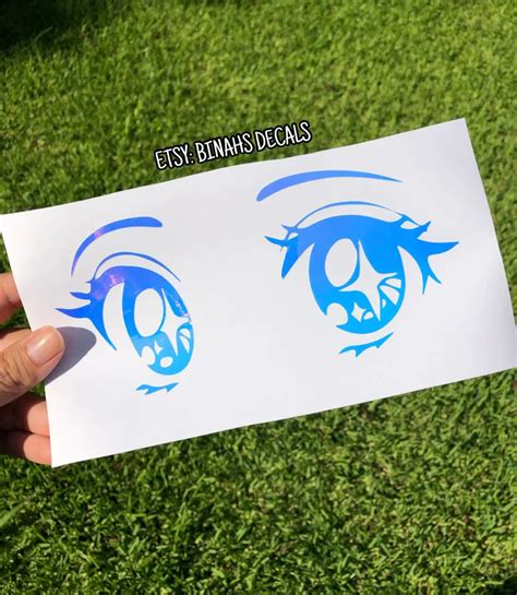 Anime Eyes Vinyl Decal Anime Eyes Sticker Anime Eyes Decal Etsy