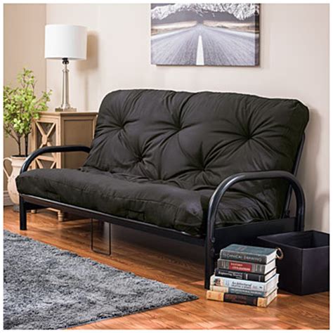 Futon mattresses are an excellent solution to space issues, as they serve as both a sofa and a bed. Black Futon Frame With Black Futon Mattress Set | Big Lots