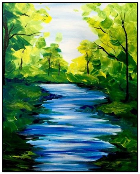 Scenery Easy Nature Painting Ideas Goimages This