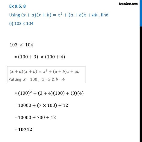 question 8 using x a x b x 2 a b x ab find i 10