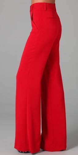 Alice Olivia High Waist Wide Leg Pants Shopbop Red Dress Pants