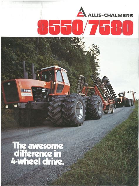 Allis Chalmers Tractor 7580 And 8550 Brochure