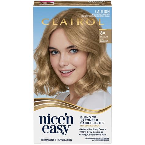 Clairol Nice N Easy Permanent Hair Colour Natural Medium Ash Blonde