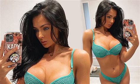 Love Islands Kady Mcdermott Sets Pulses Racing In Green Lingerie Daily Mail Online