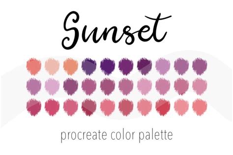 Free Procreate Download Sunset Color Palette For Procreate Color