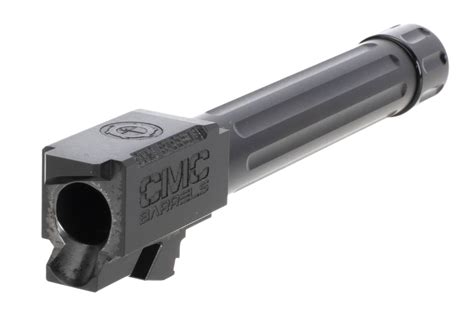 Cmc Triggers Glock 19 Gen3 4 Fluted Threaded Barrel Black Dlc 75521