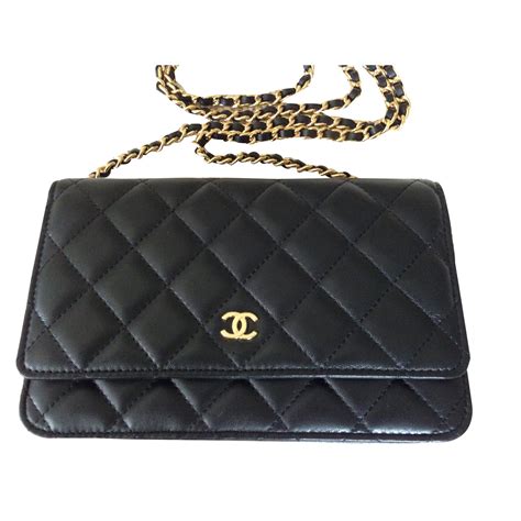 Chanel Wallet On Chain Handbags Leather Black Ref43455 Joli Closet