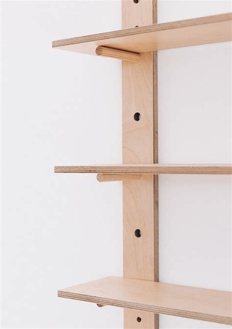 Birch Plywood Adjustable Peg Bracket Wall Shelf Shelving