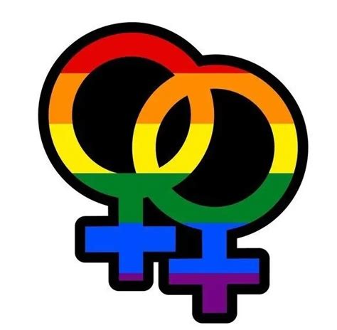 DOUBLE FEMALE GENDER Symbol Sticker Decal Pride Flag LGBTQ Gay Lesbian Community PicClick