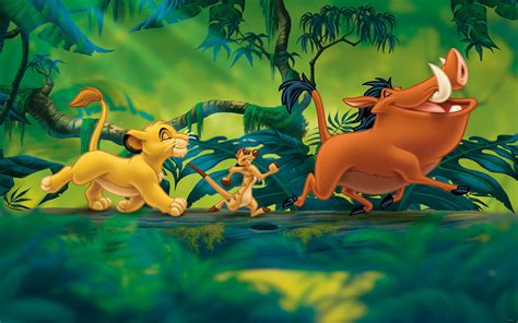 Lion King On Jungle Simba Pumbaa And Timon Disney Desktop Wallpaper Hd Sexiz Pix