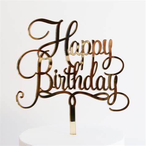 Click image to enlarge and print or click below image for pdf. Happy Birthday Cake Topper | SANDRA DILLON DESIGN