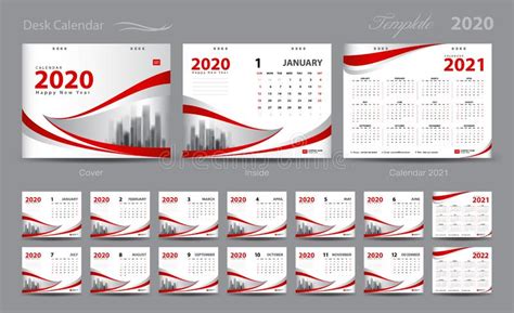 Calendar 2021 Template Vector Week Starts Sunday Stationery Design
