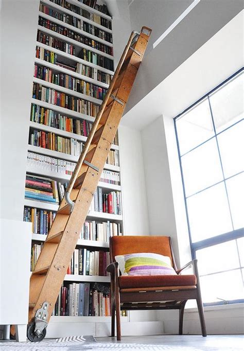 Rolling Ladder Ideas Creative Interiors And Furniture Ideas