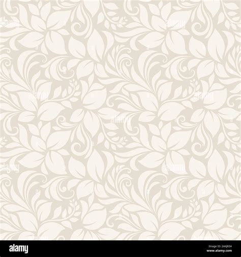 Vector Seamless Beige Floral Pattern Stock Vector Image And Art Alamy
